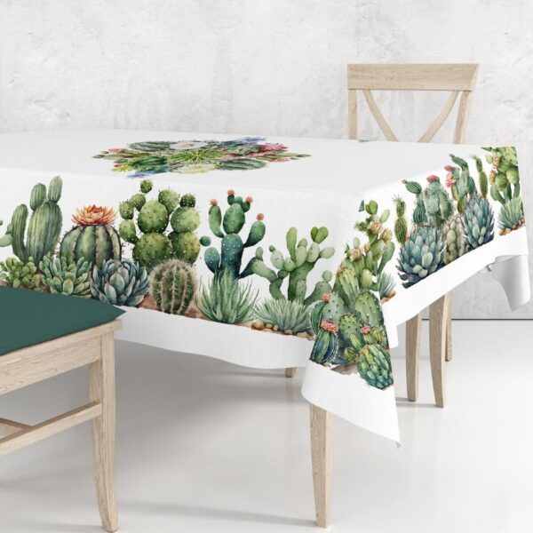 Tovaglia 100% puro cotone in stampa digitale Cactus