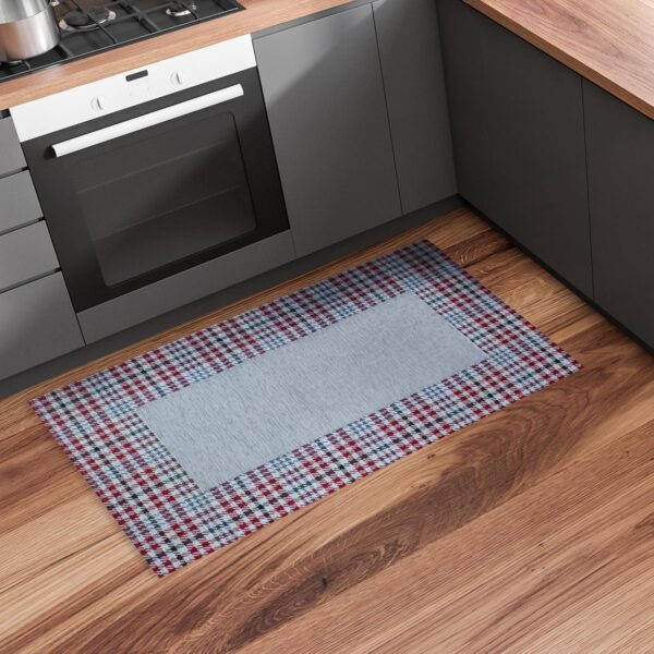 Tappeto passatoia ciniglia lavabile antiscivolo Tartan Grigio